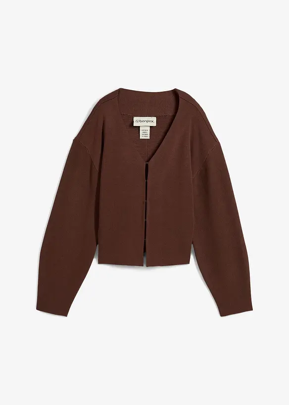 Stickad kofta i viskosmaterial, bonprix