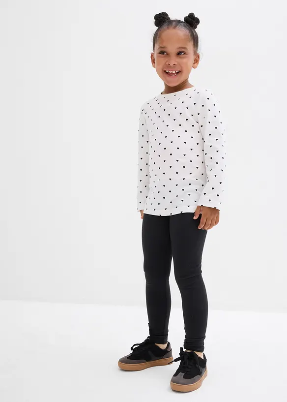 Långärmad topp av ekologisk bomull (3-pack), bonprix