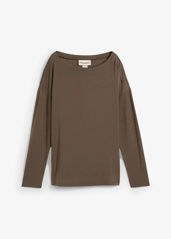 Långärmad topp av viskosmix, bonprix