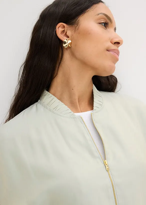 Blusjacka av glansigt material, bonprix