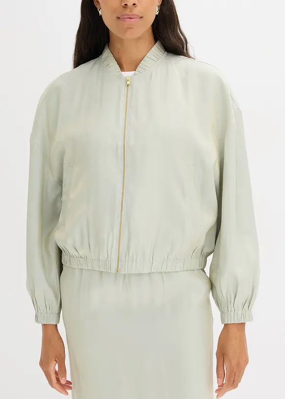 Blusjacka av glansigt material, bonprix