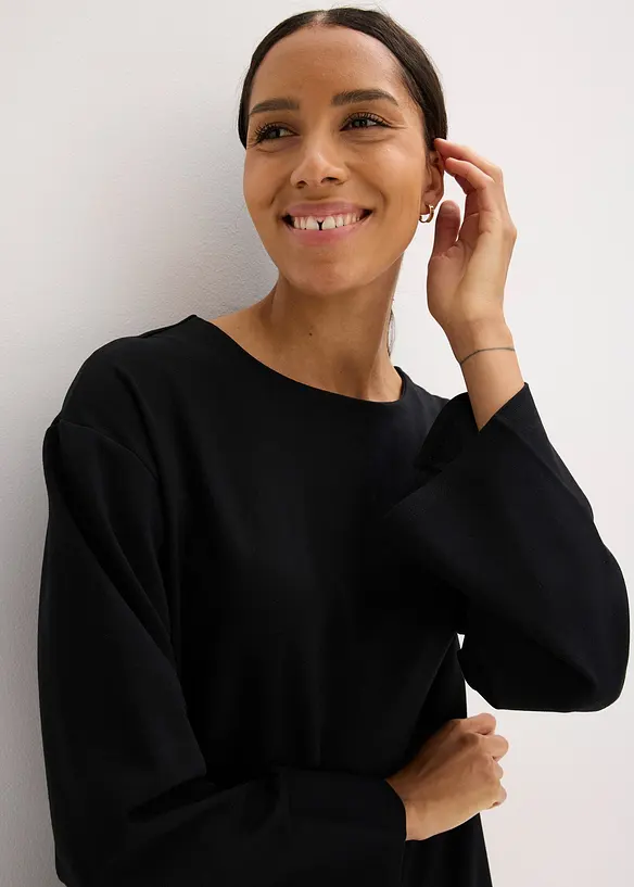 Kort klänning med volang, av punto di roma, bonprix