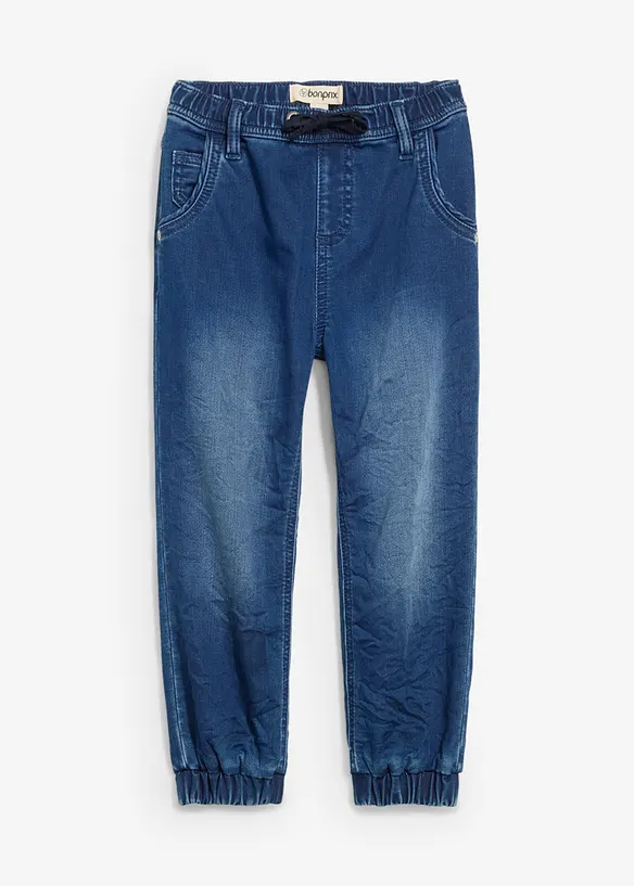 Dra på-jeans i trikå, regular fit, Straight, bonprix