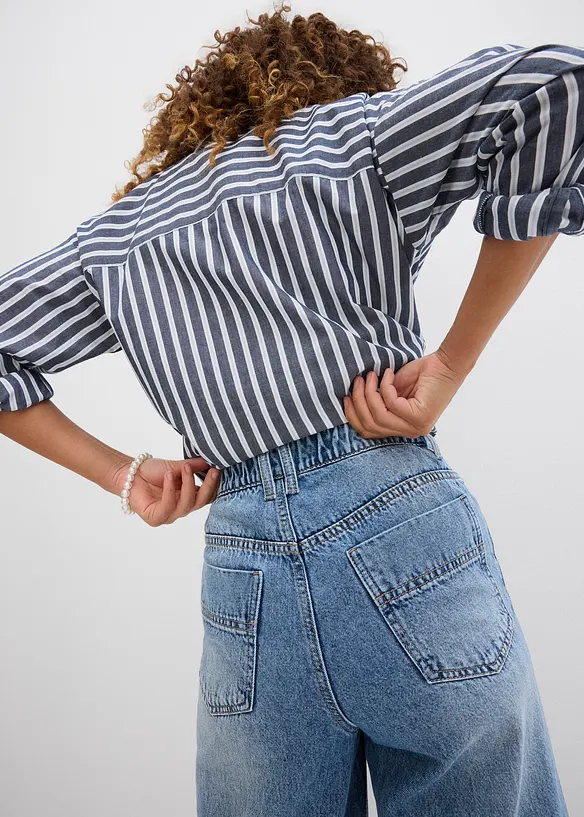 Wide Leg Jeans, cropped, bonprix