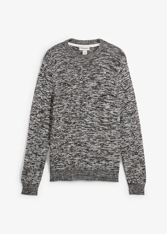 Grovstickad tröja i bomullsblandning, bonprix