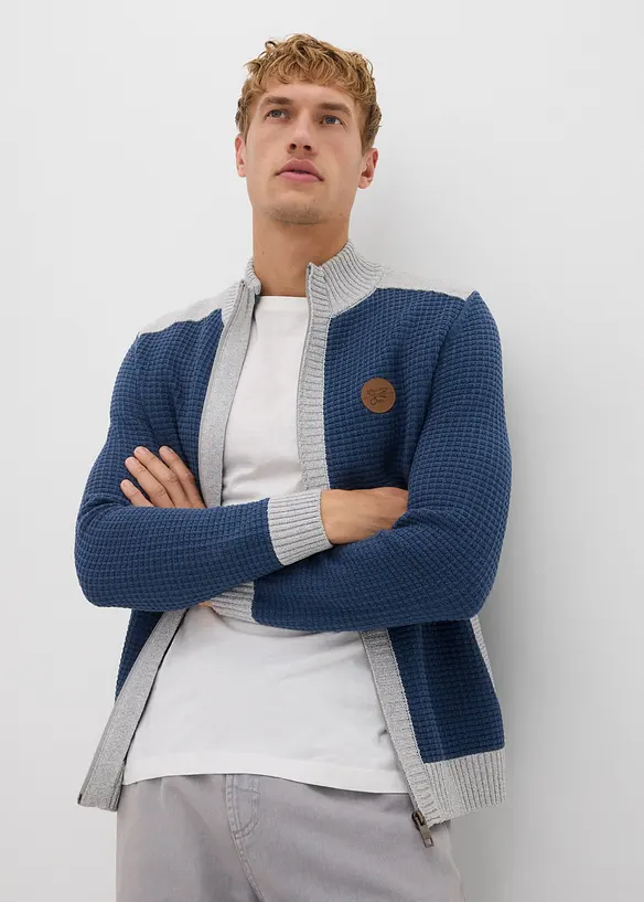 Cardigan med ståkrage, bonprix