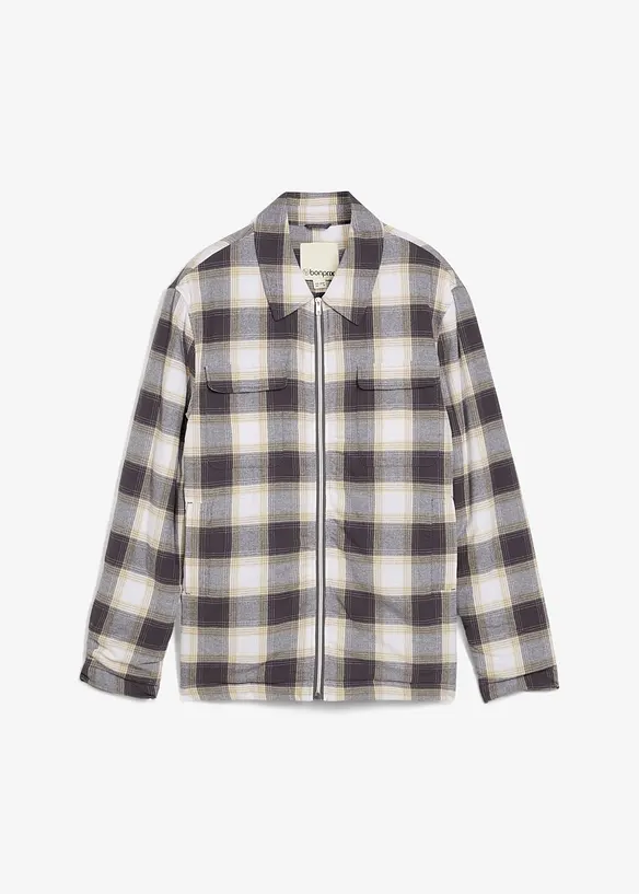 Lätt fodrad skjortjacka i flanell, bonprix