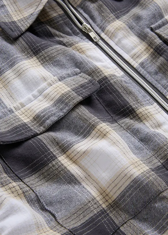 Lätt fodrad skjortjacka i flanell, bonprix