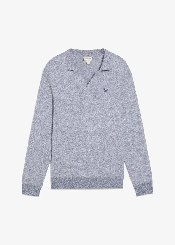 Finstickad tröja i bomullsblandning, bonprix