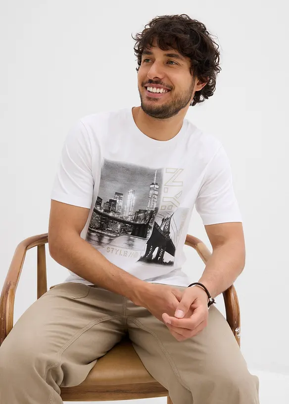 T-shirt i ren ekologisk bomull, bonprix
