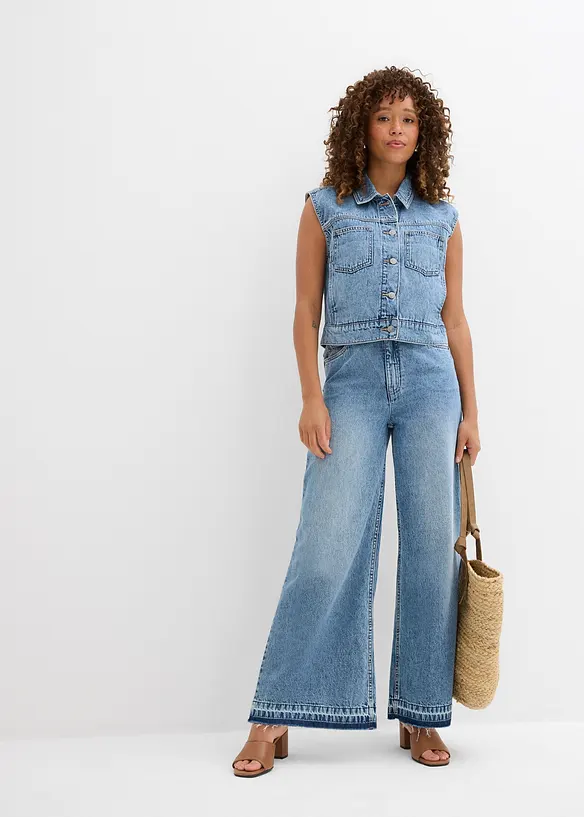 Jeansväst av bomull, bonprix