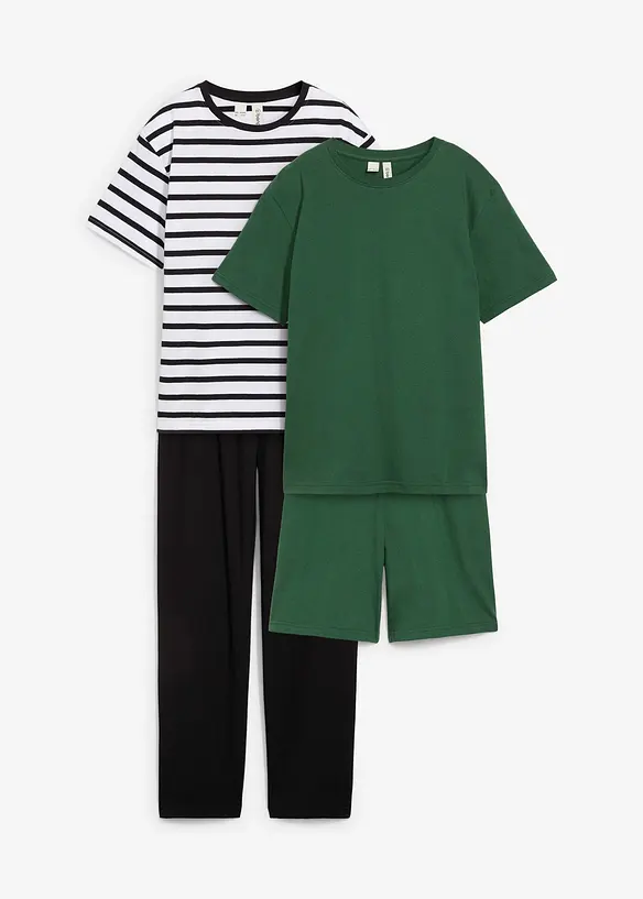 2 pyjamasar lång + kort (set i 4 delar), bonprix