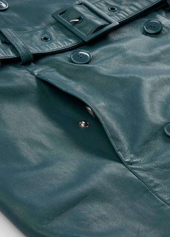 Trenchcoat av lammnappa, bonprix