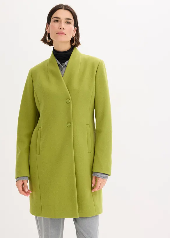 Kort kappa med yllelook, bonprix