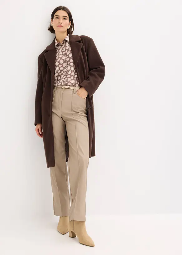 Kort kappa med yllelook, bonprix