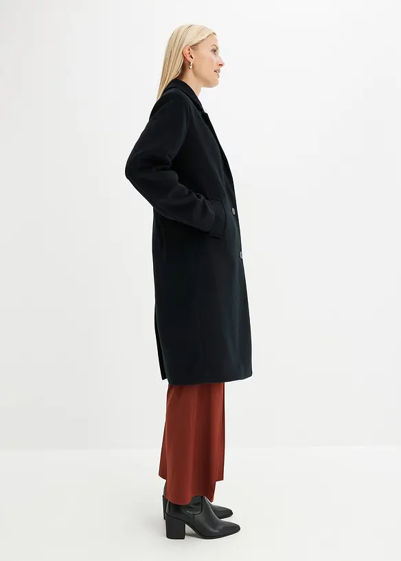 Kort kappa med yllelook, bonprix