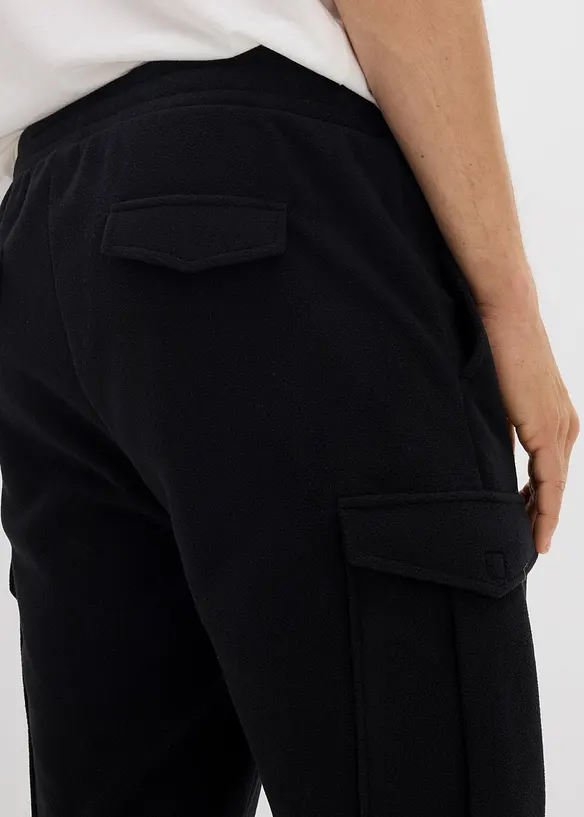 Cargobyxa i fleece, Regular Fit, bonprix