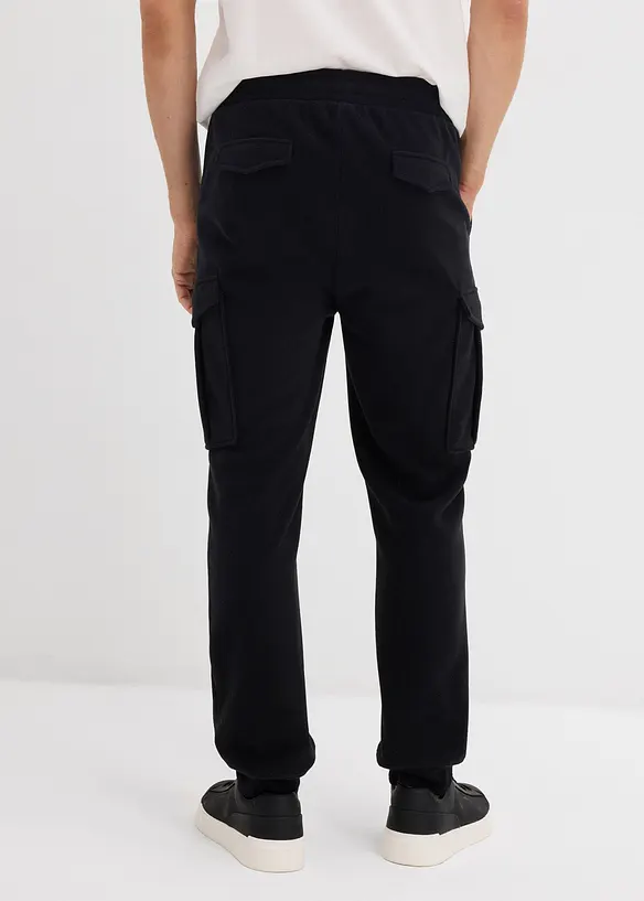 Cargobyxa i fleece, Regular Fit, bonprix