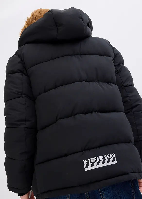 Vinterjacka med v&auml;rmande foder och huva, bonprix