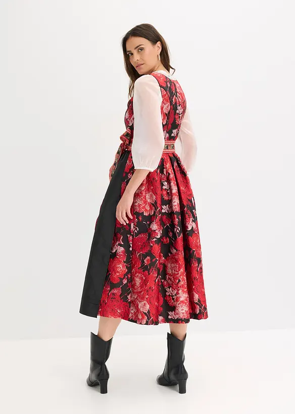 Dirndl med broderat förkläde (2 delar), bonprix