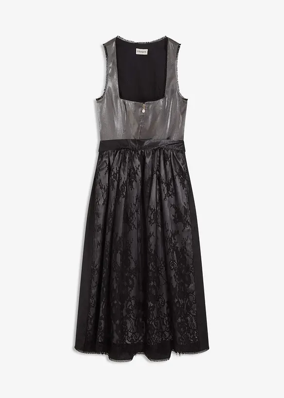 Mellanlång dirndl med sammet (2 delar), bonprix
