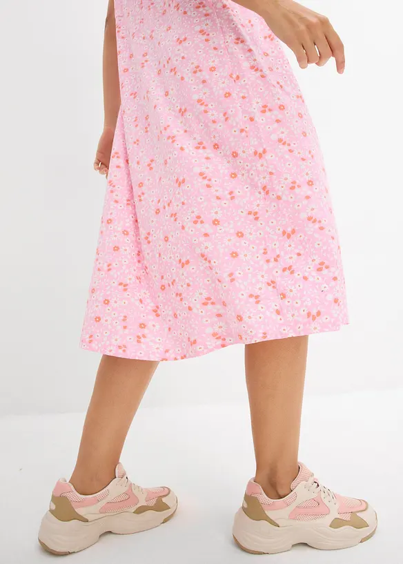 Mellanl&aring;ng jerseykl&auml;nning i bomull, bonprix