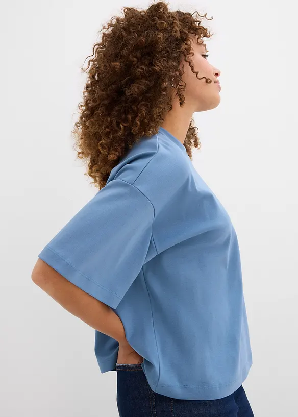 Oversizetopp av tjock, ekologisk bomull, bonprix