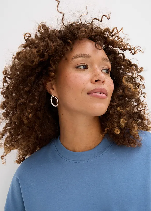 Oversizetopp av tjock, ekologisk bomull, bonprix