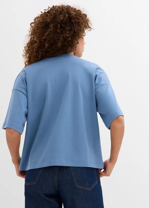 Oversizetopp av tjock, ekologisk bomull, bonprix