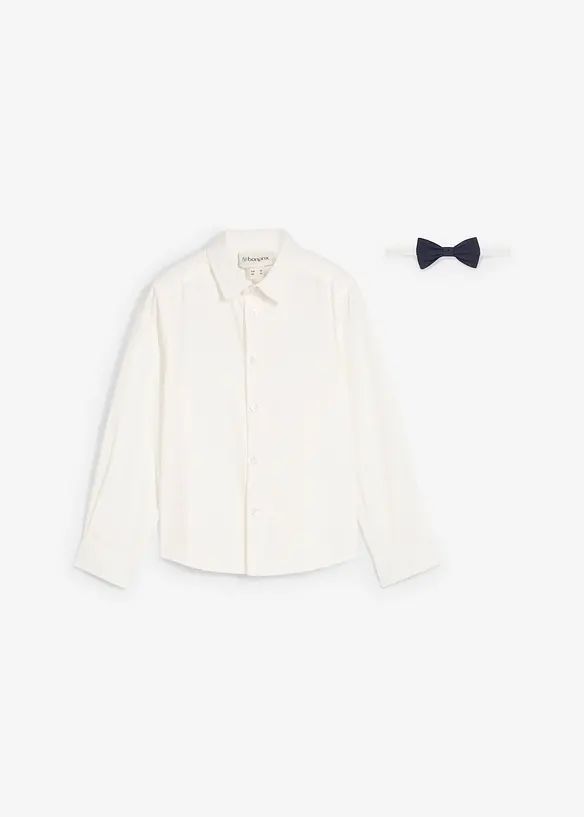 Skjorta och fluga för barn (2 delar), bonprix