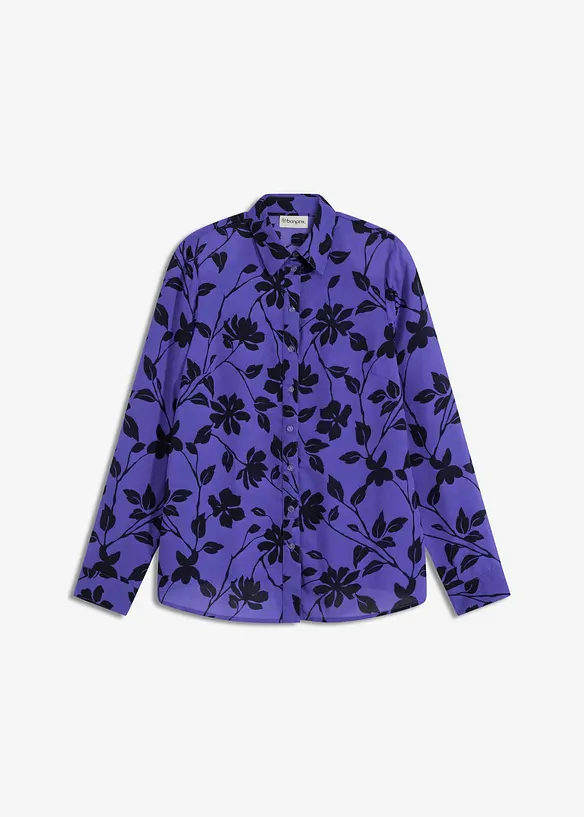 Mönstrad chiffongblus, bonprix
