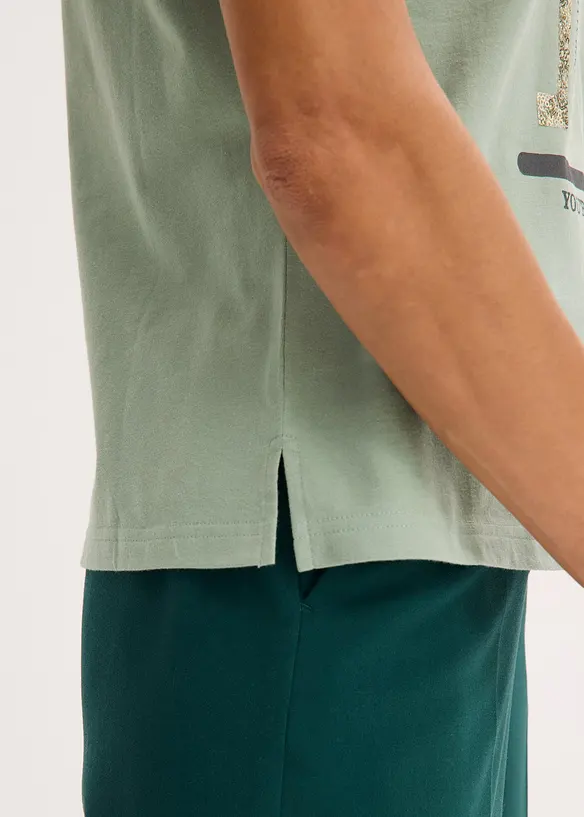 T-shirt med glittrigt tryck, bonprix
