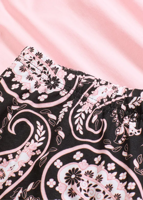 Pyjamas med shorts i ekologisk bomull, bonprix