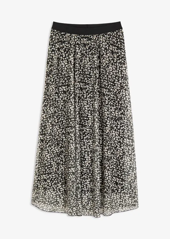 Kjol av mesh och jersey, bonprix