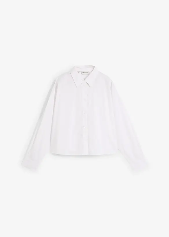 Skjortblus i oversizemodell med siden, bonprix