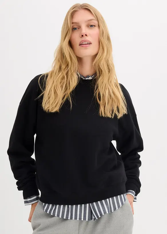 Oversizesweatshirt av ekologisk bomull, bonprix