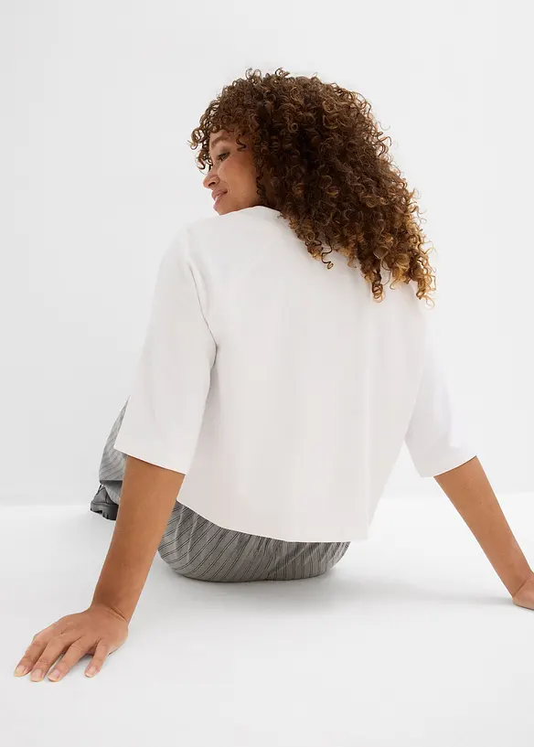 Sweatshirt i oversizemodell av mjuk bomullsmix, bonprix