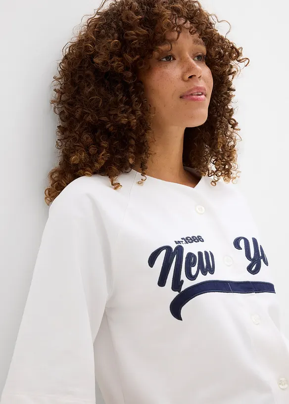 Sweatshirt i oversizemodell av mjuk bomullsmix, bonprix