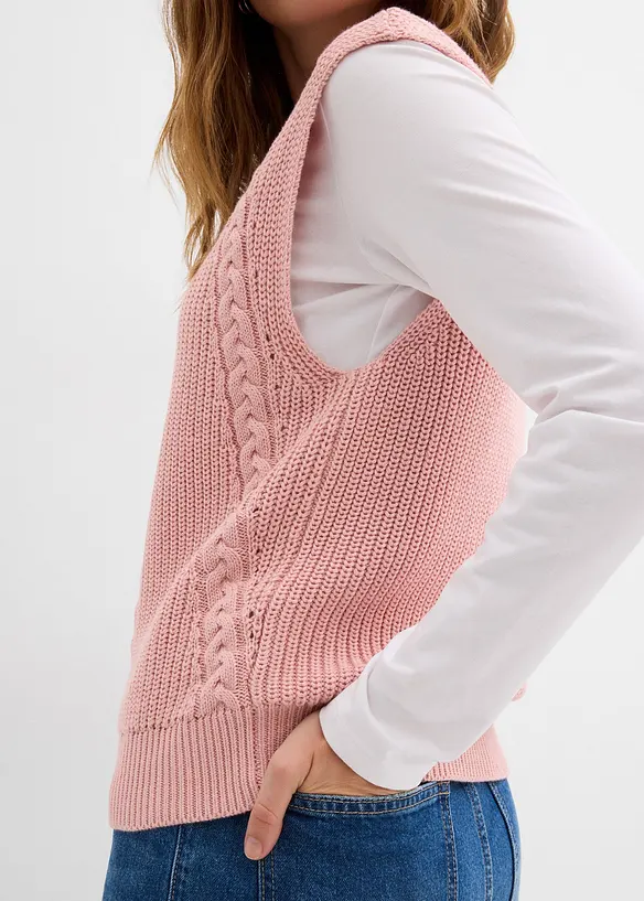 Slipover av bomullsmix, bonprix