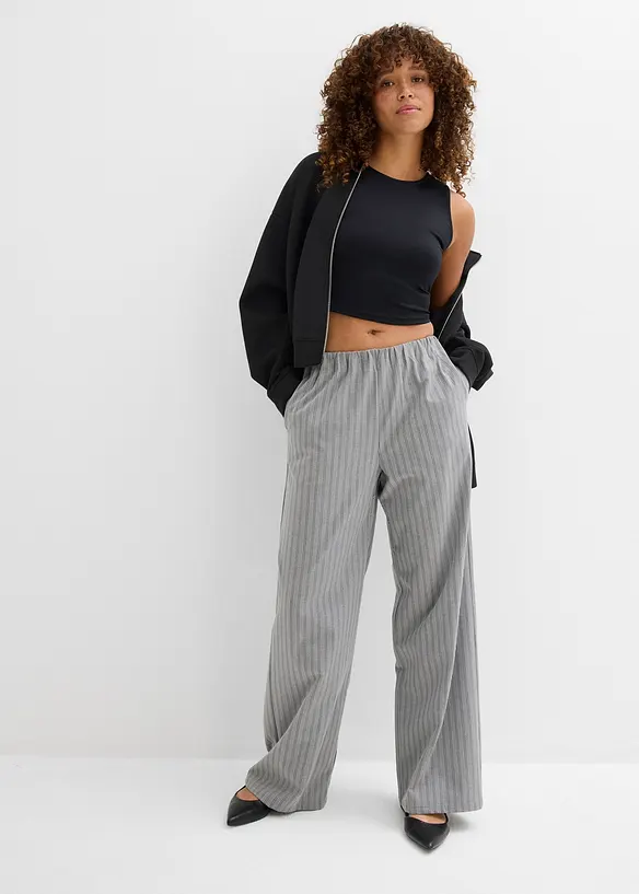 Croppad topp i figurnära modell (2-pack), bonprix