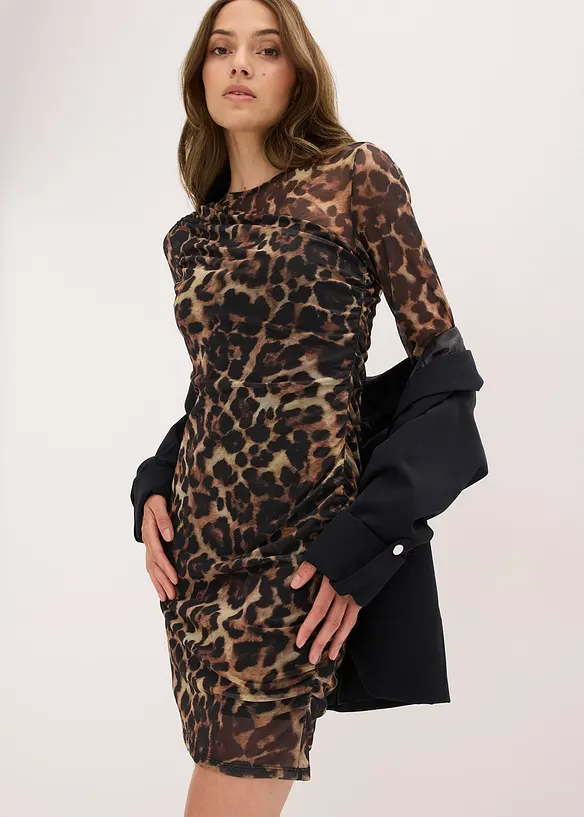 Miniklänning med rynkning, bonprix