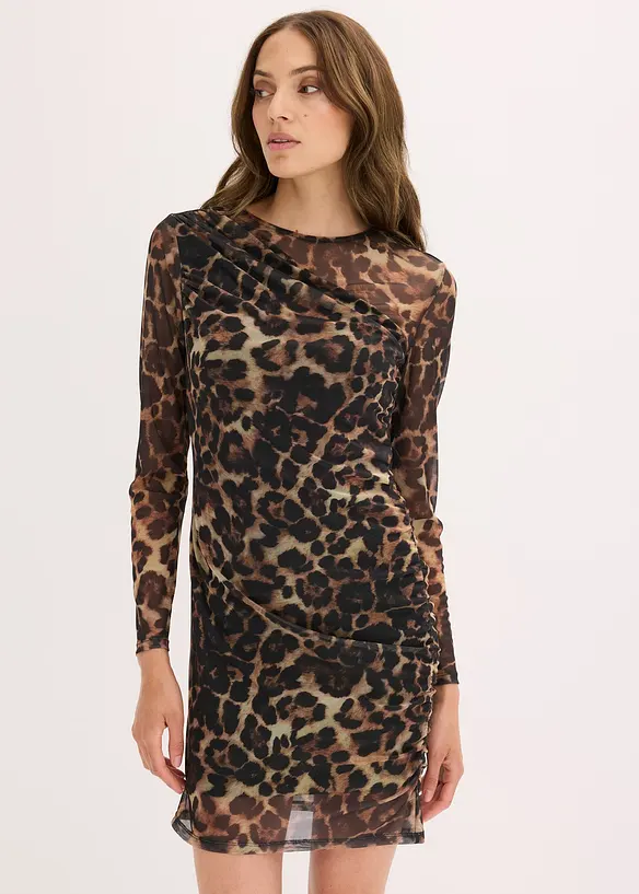 Miniklänning med rynkning, bonprix