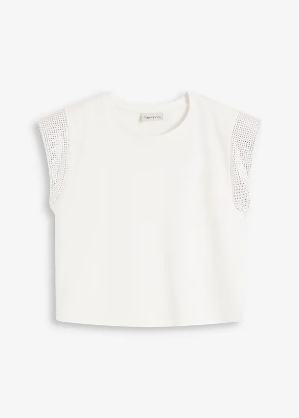 Topp med axelvaddar, bonprix