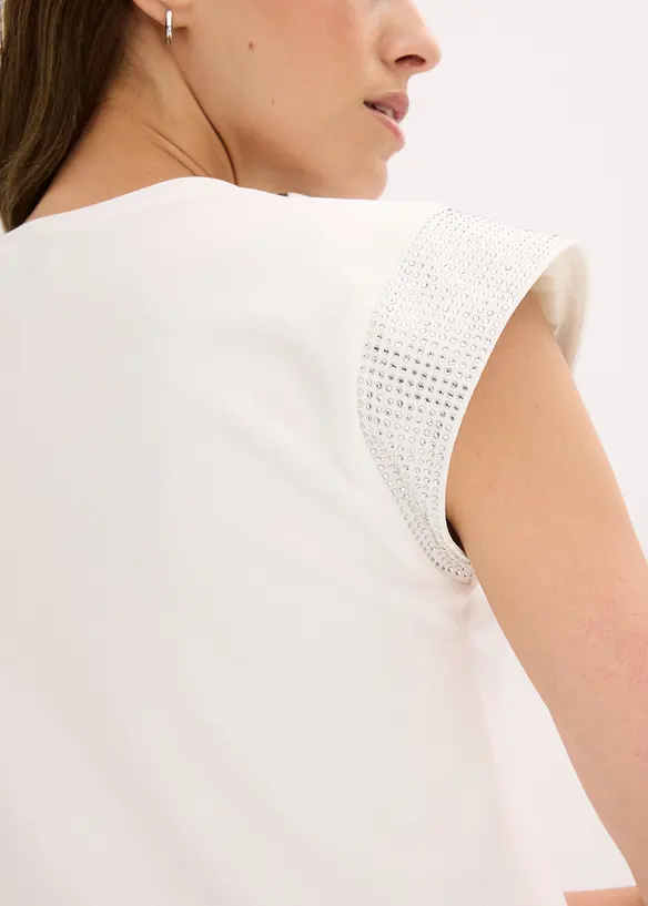 Topp med axelvaddar, bonprix