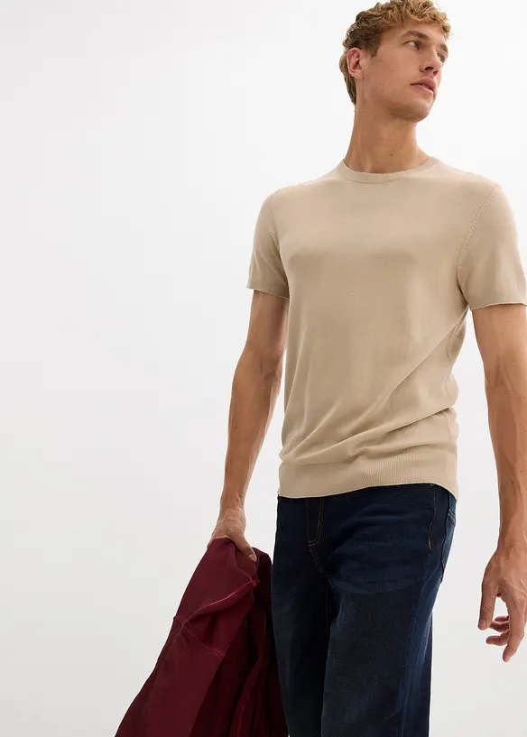 Stickad T-shirt, bonprix