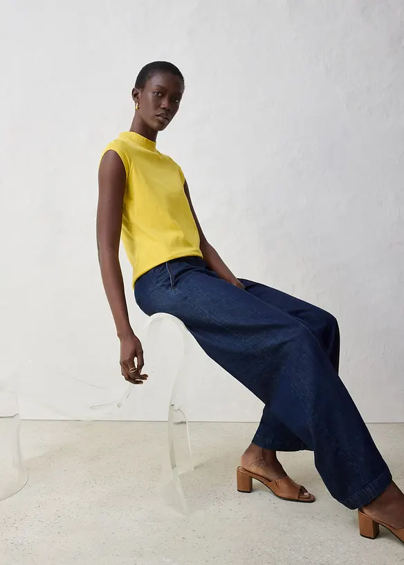 Topp med silke, bonprix