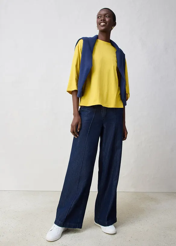 Utst&auml;lld topp med silke, bonprix