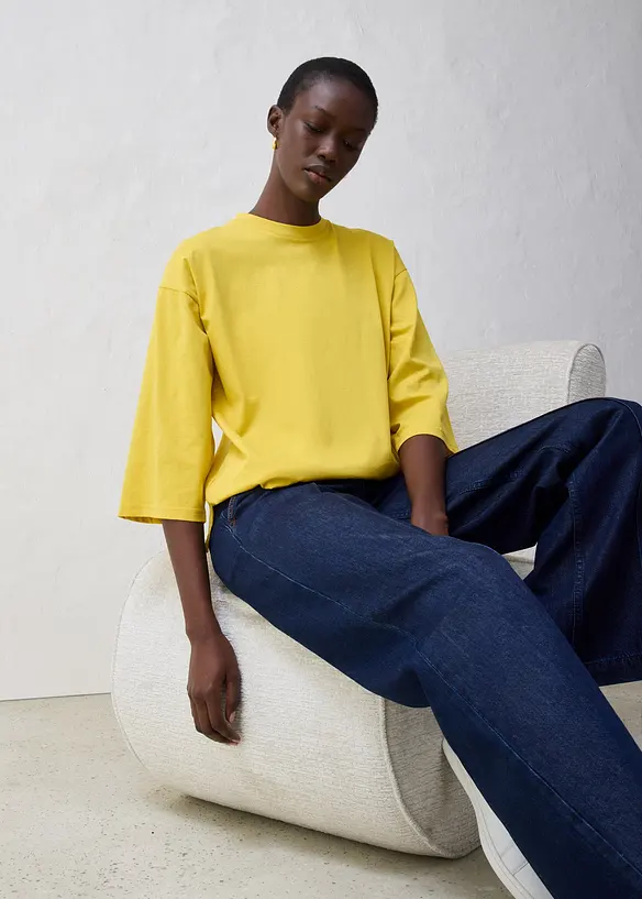 Utst&auml;lld topp med silke, bonprix