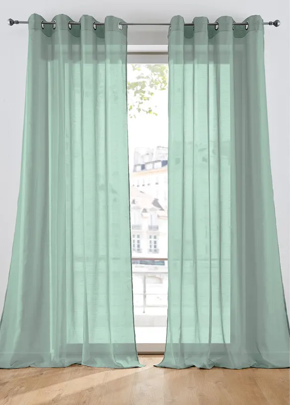 Gardin av tunn batist med struktur (1 styck), bonprix