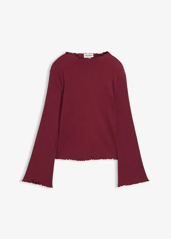 Ribbad topp i ren bomull, bonprix